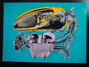 A4 額付き ポスター トライアンフ Triumph Motorcycles バイク エンジン アート 絵画 アンディーウォーホル オートバイ