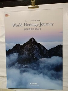 Canon　 World Heritage　 世界遺産を訪ねて　キャノン 壁掛け カレンダー2024