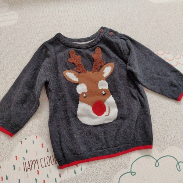 トナカイ ニット クリスマス H&M 70cm
