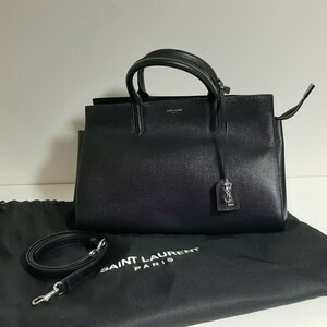 サンローラン【YVES SAINT LAURENT】 ミディアム カバリヴゴーシュ ２WAYトートバッグ YSL MEDIUM CABAS RIVE GAUCHE LEATHER BAG 010