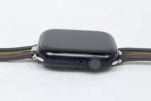 Apple【Apple Watch Series7】45mm GPSモデル 32GB A2474 ミッドナイト／BT最大容量100%／充電器 革ベルト付属◎稼働品◎2310-K0185V(NT)_画像3