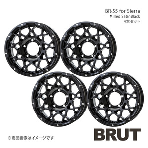 BRUT ブルート BR-55 ジムニーシエラ JB74W ホイール4本セット【16×5.5J 5-139.7 +-5 ミルドサティンブラック】TRISTAR トライスター