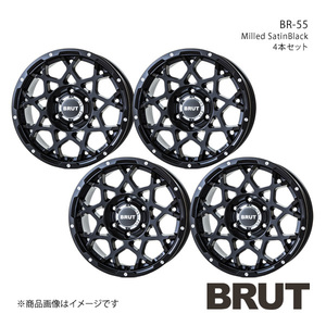 BRUT ブルート BR-55 ハイラックス 125系 アルミホイール4本セット【17×7.5J 6-139.7 +20 ミルドサティンブラック】TRISTAR トライスター