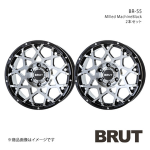 BRUT BR-55 ランドクルーザープラド 150系 2009/9～2017/9 ホイール2本セット【18×8.0J 6-139.7 +20 ミルドマシンブラック】トライスター