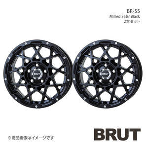 BRUT ブルート BR-55 デリカD：5 CV#W アルミホイール2本セット【16×6.5J 5-114.3 +35 ミルドサティンブラック】TRISTAR トライスター