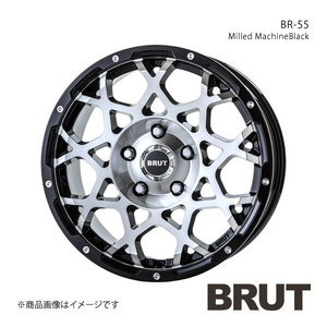 BRUT ブルート BR-55 WRANGLER ラングラー JL アルミホイール1本【17×7.5J 5-127 +40 ミルドマシンブラック】TRISTAR トライスター