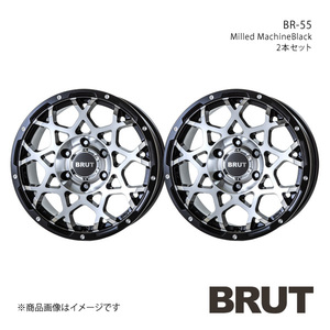 BRUT ブルート BR-55 FJクルーザー GSJ15W アルミホイール2本セット【17×7.5J 6-139.7 +20 ミルドマシンブラック】TRISTAR トライスター