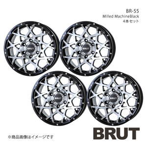 BRUT BR-55 ランドクルーザープラド 150系 2009/9～2017/9 ホイール4本セット【17×7.5J 6-139.7 +20 ミルドマシンブラック】トライスター