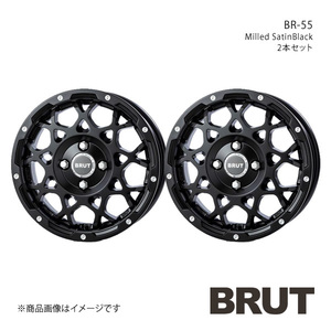 BRUT ブルート BR-55 NV200バネット 20系 アルミホイール2本セット【14×5.0J 4-114.3 +42 ミルドサティンブラック】TRISTAR トライスター