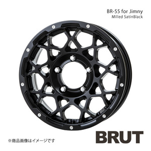 BRUT ブルート BR-55 ジムニー JB64W アルミホイール1本【16×5.5J 5-139.7 +20 ミルドサティンブラック】TRISTAR トライスター