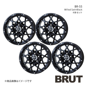 BRUT ブルート BR-55 WRANGLER ラングラー JL ホイール4本セット【17×7.5J 5-127 +40 ミルドサティンブラック】TRISTAR トライスター