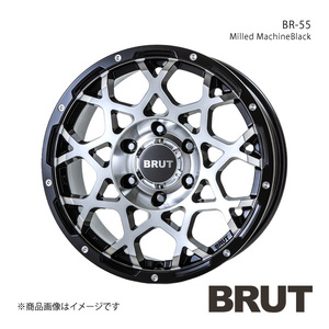 BRUT BR-55 ランドクルーザープラド 150系 2017/9～ ホイール1本【17×7.5J 6-139.7 +20 ミルドマシンブラック】TRISTAR トライスター