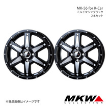 MKW MK-56 ハスラー MR31S アルミホイール2本セット【15×4.5J 4-100 +45 ミルドマシンブラック】TRISTAR トライスター_画像1