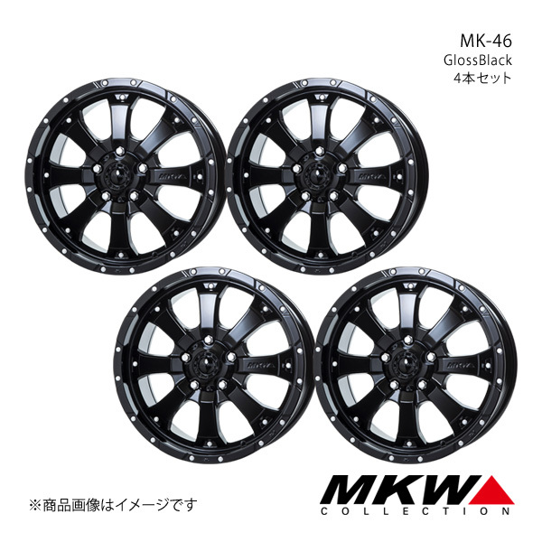MKW MK-46 Jeep グランドチェロキー※SRT8グレード 装着不可 WK36 ホイール4本セット【18×8.5J 5-127 +53 グロスブラック】TRISTAR