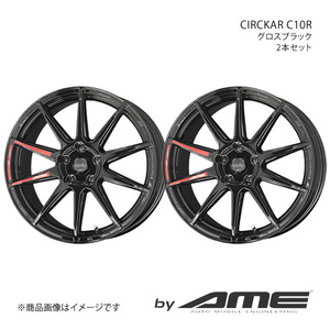 CIRCKAR C10R アルミホイール2本セット WRX STI G#B(2007/6～2014/8)【18×8.0J 5-114.3 +40 グロスブラック】 共豊