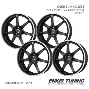 ENKEI TUNING SC38 アルミホイール 4本セット ソリオ MA#7S(2020/11～)【15×4.5J 4-100 +45 マットブラックリムエンドポリッシュ】 共豊