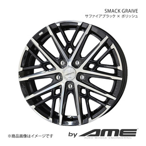 SMACK GRAIVE アルミホイール1本 スペーシア MK32S(2013/3～2017/12)【14×4.5J 4-100 +45 サファイアブラック×ポリッシュ】 共豊