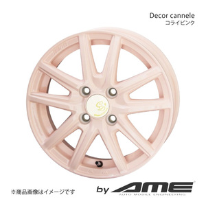 Decor cannele アルミホイール1本 ステラ LA1#0F(2014/12～)【14×4.5J 4-100 +45 コライピンク】 共豊