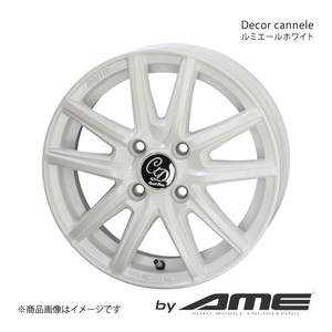 Decor cannele アルミホイール1本 ムーヴキャンバス LA850S/LA860S(2022/7～)【14×4.5J 4-100 +45 ルミエールホワイト】 共豊