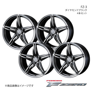 F ZERO/FZ-3 RX L10系 アルミホイール4本セット【18×7.5J5-114.3 INSET38 ダイヤモンドブラック】0039454×4