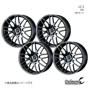 Delmore/LC.S クラウン 180系 4ポットキャリパー除く アルミホイール4本セット【18×8.0J5-114.3 INSET45 SBC】0039247×4