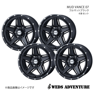 WEDS-ADVENTURE/MUD VANCE 07 ハイエースバン 200系 アルミホイール4本セット【17×6.5J 6-139.7 INSET38 FULL MAT BLACK】0040536×4