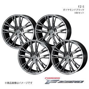 F ZERO/FZ-5 GRヤリス 10系 RZ アルミホイール4本セット【18×8.0J 5-114.3 INSET43 ダイヤモンドブラック】0040753×4