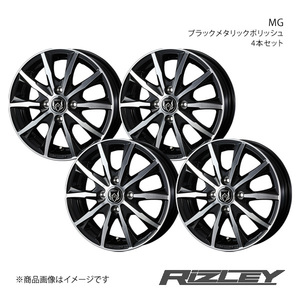 RiZLEY/MG アクティトラック HA6～9 タイヤ(145R12 6PR) ホイール4本【12×4.0B 4-100 INSET42 ブラックメタリックポリッシュ】0039901×4