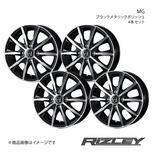RiZLEY/MG MRワゴン MF33S アルミホイール4本セット【14×4.5J 4-100 INSET45 ブラックメタリックポリッシュ】0039903×4