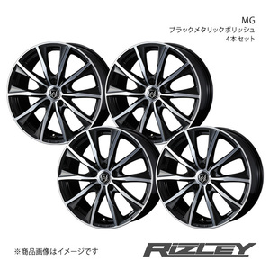 RiZLEY/MG ストリーム RN6/RN7/RN8/RN9 アルミホイール4本セット【15×6.0J 5-114.3 INSET53 ブラックメタリックポリッシュ】0039910×4