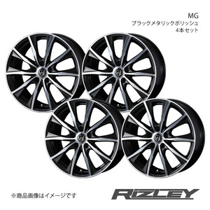 RiZLEY/MG エルグランド E51 4WD アルミホイール4本セット【16×6.5J 5-114.3 INSET40 ブラックメタリックポリッシュ】0039912×4