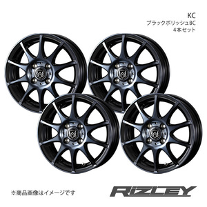 RiZLEY/KC アクティトラック HA6/7/8/9 純正タイヤ(145R12 6PR) ホイール4本【12×4.0B 4-100 INSET42 ブラックポリッシュBC】0040510×4