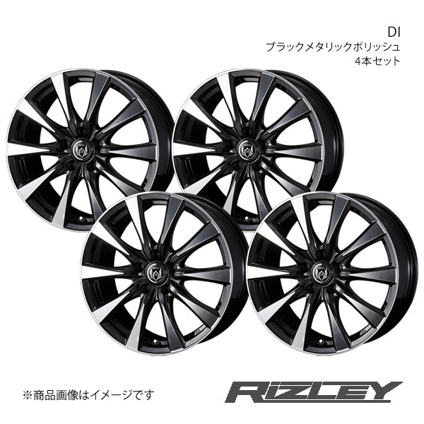 RiZLEY/DI クロストレック GU系 アルミホイール4本セット【18&#215;7.5J 5-114.3 INSET48 ブラックポリッシュ】0040509&#215;4