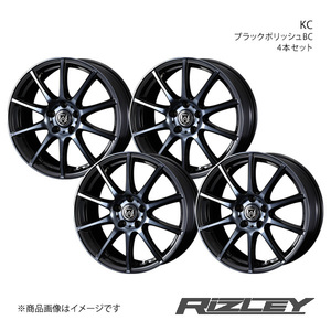 RiZLEY/KC セレナ C27 アルミホイール4本セット【15×6.0J 5-114.3 INSET43 ブラックポリッシュBC】0040518×4