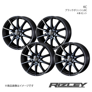 RiZLEY/KC ギャランフォルティス スポーツバック CX4A ホイール4本セット【18×7.5J 5-114.3 INSET48 ブラックポリッシュBC】0040527×4