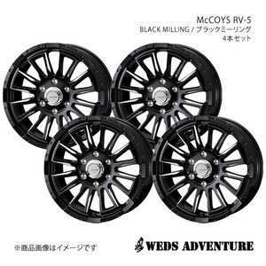 WEDS-ADVENTURE/McCOYS RV-5 ボンゴブローニイバン 200系 アルミホイール4本セット【18×7.0J 6-139.7 INSET38 BLACK MILLING】0040987×4