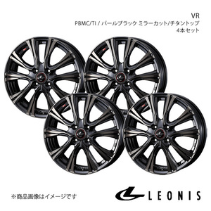 LEONIS/VR フィット GE6/7/8/9 アルミホイール4本セット【15×5.5J 4-100 INSET43 PBMC/TI】0041211×4