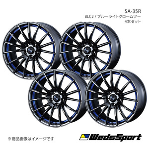 WedsSport/SA-35R ヤリス PH10/PA10/210系 15インチ車 アルミホイール4本セット【17×7.0J 4-100 INSET43 BLC2】0073585×4