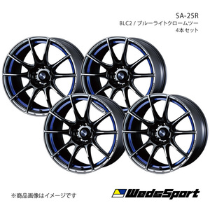 WedsSport/SA-25R ヤリス PH10/PA10/210系 14インチ車 アルミホイール4本セット【17×7.0J 4-100 INSET43 BLC2】0073833×4