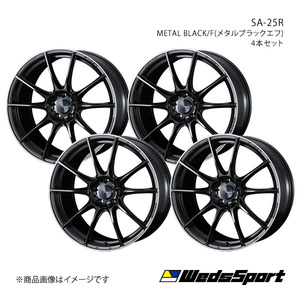 WedsSport/SA-25R ヴェルファイア30系 2.5L車 タイヤ(235/45-19) ホイール4本セット【19×8.5J 5-114.3 INSET38 METAL BLACK/F】0073815×4