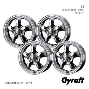 Gyraft/5S アクア K10系 4WD アルミホイール4本セット【15×5.5J 4-100 INSET42 BRIGHT SPATTERING】0041428×4