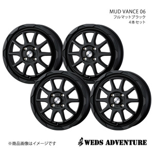 WEDS-ADVENTURE/MUD VANCE 06 キャロル/キャロルエコ HB37S/HB97S ホイール4本セット【14×4.5J 4-100 INSET45 FULL MAT BLACK】0040201×4