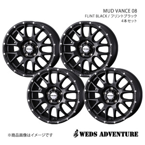 WEDS-ADVENTURE/MUD VANCE 08 ヴェルファイア 30系 3.5L車 アルミホイール4本セット【16×7.0J 5-114.3 INSET35 FLINT BLACK】0041129×4