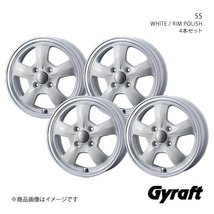 Gyraft/5S ワゴンR MH35S/MH55S アルミホイール4本セット【14×4.5J 4-100 INSET45 WHITE/RIM POLISH】0041115×4_画像1