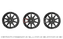 CIRCKAR C10R アルミホイール1本 ミライース LA300(2011/9～2017/5)【15×5.0J 4-100 +45 グロスブラック】 共豊_画像3