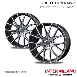 INTER MILANO/インターミラノ VOLTEC HYPER MS-7 エクストレイル T32 ホイール 2本【17×7.0J 5-114.3 INSET48 グロスブラックポリッシュ】