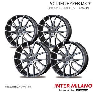 INTER MILANO/インターミラノ VOLTEC HYPER MS-7 エスクード YD/YE系 ホイール 4本【17×7.0J 5-114.3 INSET48 グロスブラックポリッシュ】