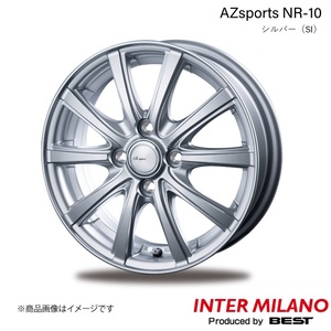 INTER MILANO/インターミラノ AZsports NR-10 ヴィッツ 130系 GR SPORT ホイール 1本【16×6.0J 4-100 INSET 43 シルバー】
