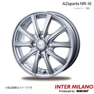 INTER MILANO AZsports NR-10 カローラアクシオ 160系 純正タイヤ:185/60R15 ホイール 1本【15×5.5J 4-100 INSET 43 シルバー】