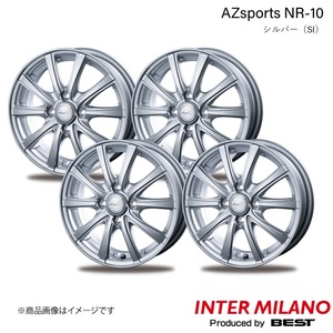 INTER MILANO/インターミラノ AZsports NR-10 アクア 10系 純正タイヤ:185/60R15 ホイール 4本【15×5.5J 4-100 INSET 43 シルバー】